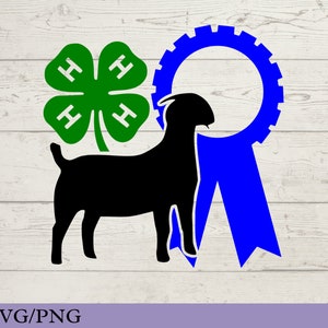 4H Clover SVG for Decals, 4H Goat Showmanship Svg for T-shirt, 4H Dairy ...