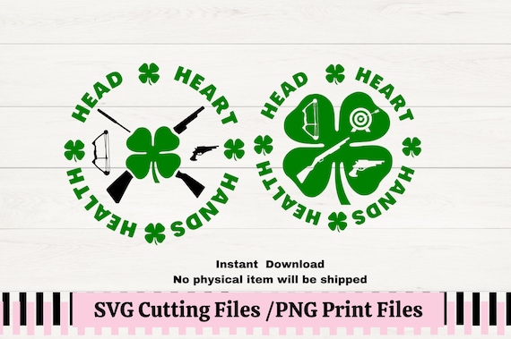 Head Heart Health Hands Clover Shooting Sports SVG/PNG County Fair Youth Projects