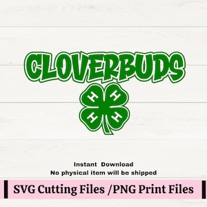 4H Cloverbuds SVG/PNG voor T-shirts, 4H Clover PNG voor sublimatie, 4H Club T-shirtontwerpen, 4H Design, County Fair