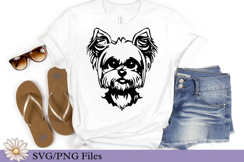 Yorkie SVG Yorkshire Terrier SVG for Vinyl Decals Silky Etsy