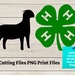 4H Clover SVG for Decals, 4H Goat Showmanship Svg for T-shirt, 4H Dairy ...