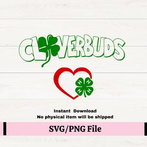 4H Cloverbud SVG for T-shirts, 4H Clover PNG for sublimation, 4H Club T-shirt Designs,