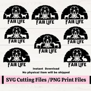 4H Fair Life Showing Bundle SVG/PNG, County Fair Livestock Clipart, 4H Showmanship Print, 4H Club T-shirt Design for Fair, Livestock Show