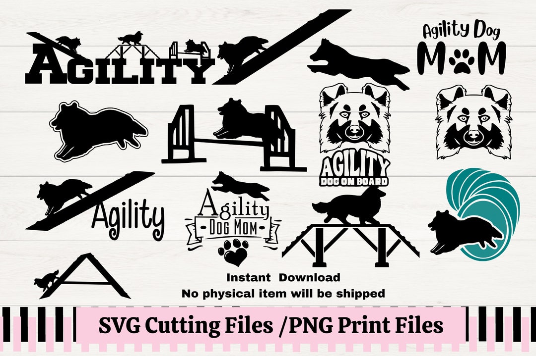 Sheltie Agility Dog SVG Bundle, Shetland Sheepdog Agility Course PNG