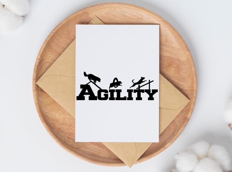 Agility Dog Silhouette SVG, Gift for Dog Trainer PNG, Agility Course ...