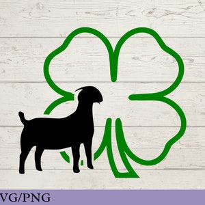 4H Clover SVG for Decals, 4H Goat Showmanship Svg for T-shirt, 4H Dairy ...