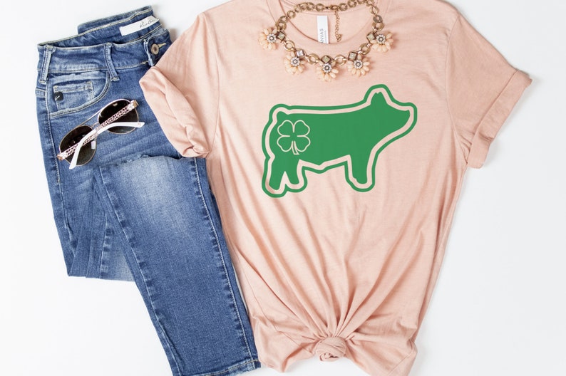4H Pig With Clover SVG for Decals 4H Pig Showmanship Svg for - Etsy