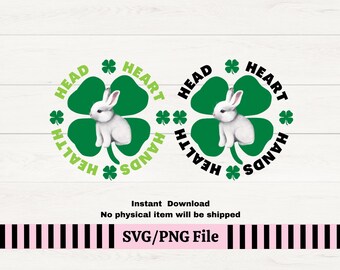 4H Clover Rabbit PNG, Rabbit PNG for 4H T-shirt, 4H Clover Rabbit Print for Sublimation, 4H Rabbit showmanship, 4H Rabbit Show PNG
