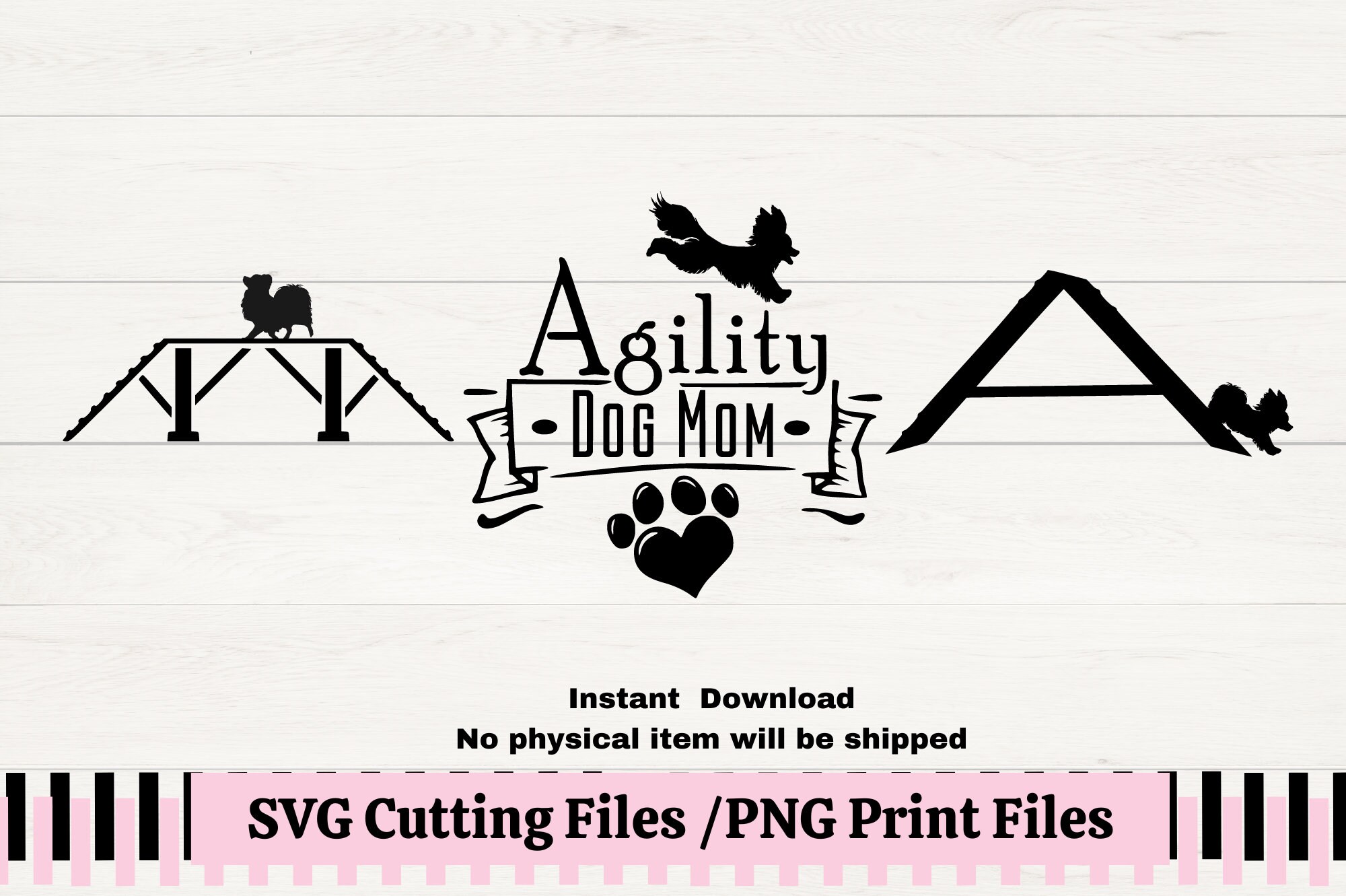 Papillon Agility Dog SVG Bundle, Papillon Agility Course PNG, Gift for ...