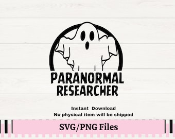 Paranormal Researcher Ghost SVG, Spooky Design (Digital Download)
