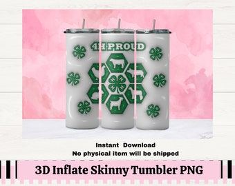 Immagine PNG di un bicchiere termico 4H Proud, bicchiere termico 3D gonfiabile (download digitale)