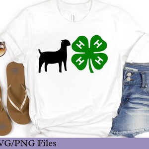 4H Clover SVG for Decals, 4H Goat Showmanship Svg for T-shirt, 4H Dairy ...
