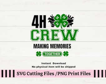 Design maglietta 4H Making Memories, magliette 4H Club Crew PNG/SVG Sublimazione