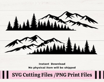Vehicle Graphic SVG, Mountain Range Car Decal Design, Overlanding SVG for Trucks
