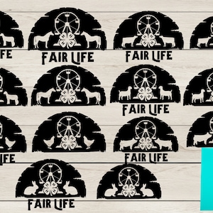 4H Fair Life zeigt Bundle SVG / PNG, County Fair Livestock Clipart, 4H Showmanship Print, 4H Club T-Shirt Design für Fair, Livestock Show