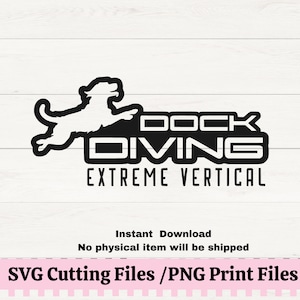 Dog Dock Diving SVG voor vinyl sticker, Dock Dog PNG voor sublimatie voor t-shirts, Cadeau voor Dock Divers