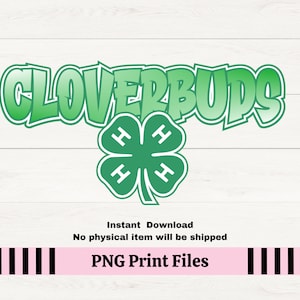 4H Cloverbuds PNG voor T-shirts, 4H Clover PNG voor sublimatie, 4H Club T-shirtontwerpen, 4H Design, County Fair