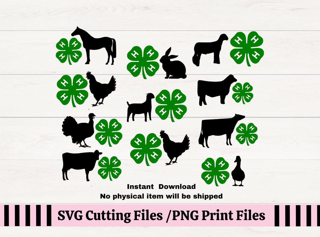 4H Clover SVG Bundle, 4H Showmanship Svg's, County Fair