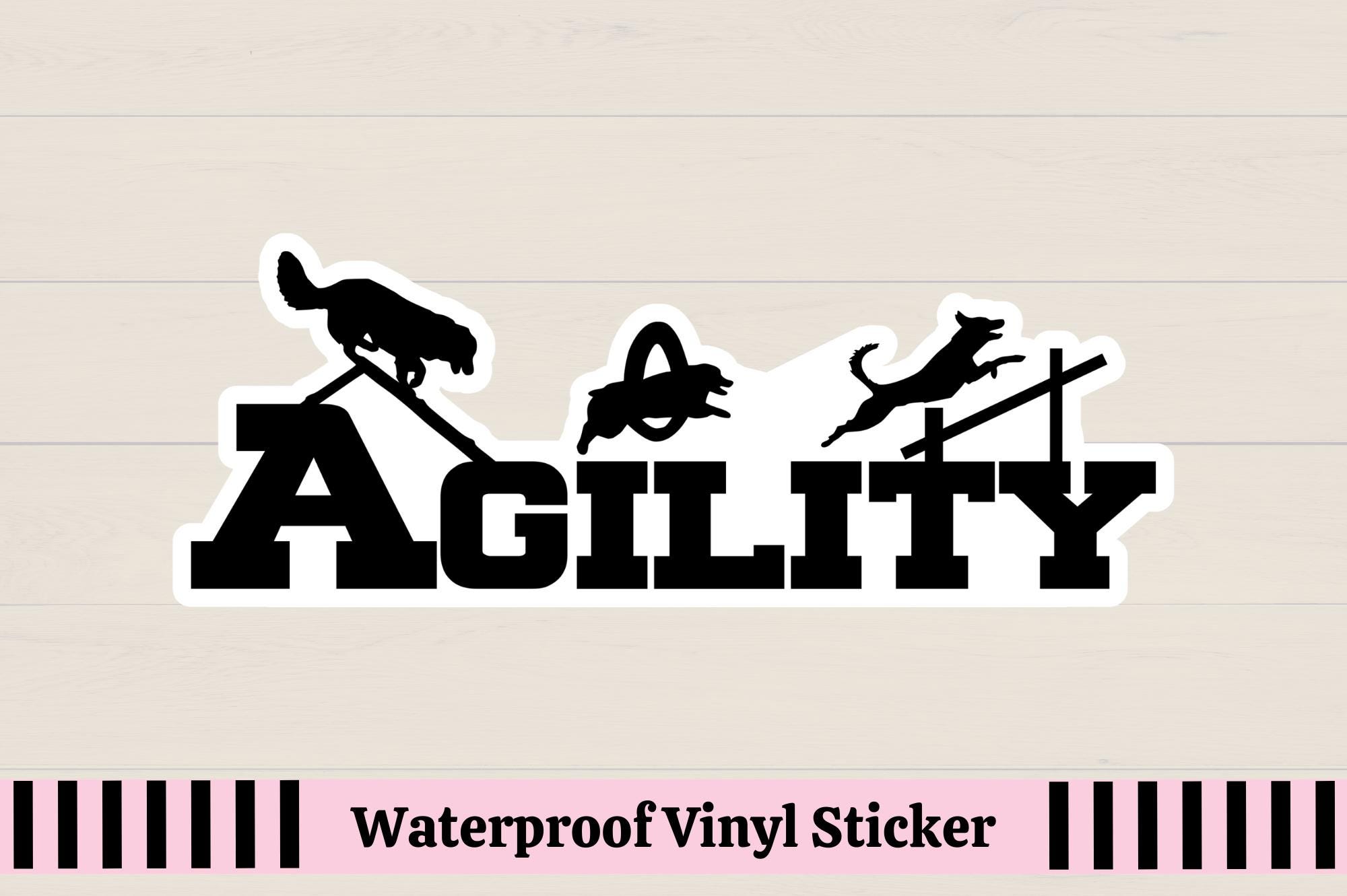 Agility Dog Vinyl Car Decal, Waterproof Window Sticker - Etsy