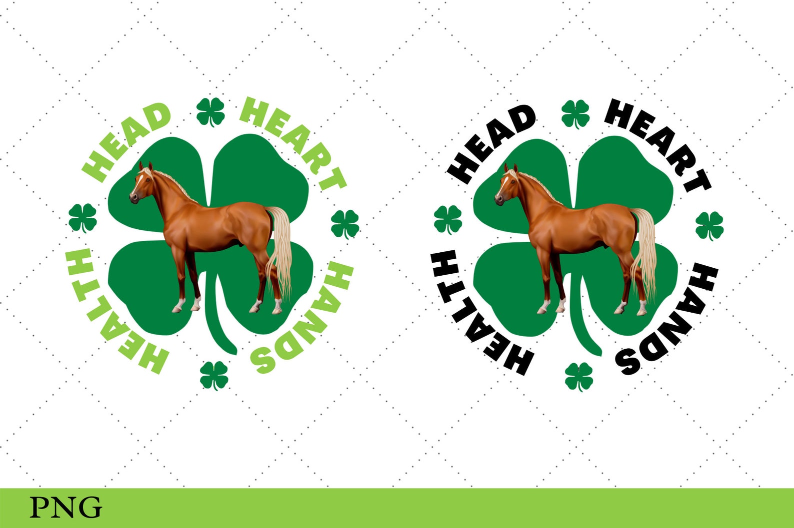 4H Clover Saddle Horse PNG Horse Png for 4H Tshirt 4H Etsy