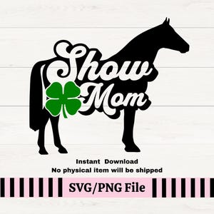 Svg de maman de concours équestre 4H pour t-shirts, trèfle 4H mise en scène équine, concours équestre de foire du comté, png trèfle 4H, t-shirt de foire du comté