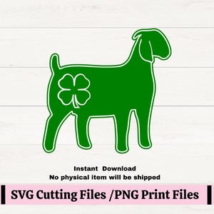 4H Clover SVG for decals, 4H Goat Showmanship svg for t-shirt, 4H Dairy Goat Show PNG, County fair Boar Goat show SVG, Nubian Goat, 4H Goat