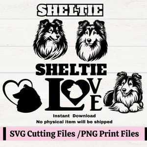 Sheltie SVG, Shetland Sheepdog PNG, Gift for Sheltie Owner,  Sheltie Profile png, Sheltie Lover