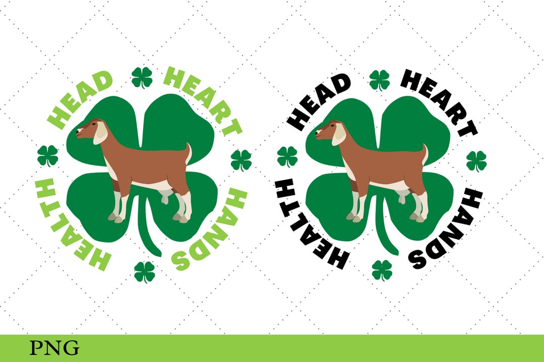 4H Clover Goat PNG, Goat Png for 4H T-shirt, 4H Clover Goat Print for ...