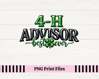 File PNG per la stampa a sublimazione di immagini di consulenti 4-H (download digitale)
