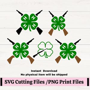 クローバーとの4Hシューティングスポーツ SVG/PNG カウンティフェアユースプロジェクト