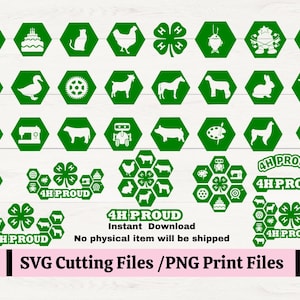 4HProud with Clover SVG for decals, T-shirt design for 4H Clubs, 4H Projects