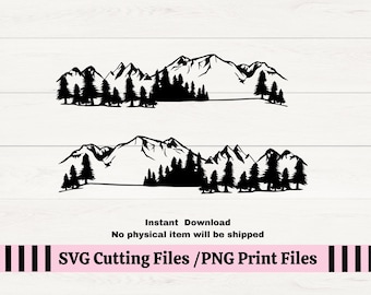 Vehicle Graphic SVG, Mountain Range Car Decal Design, Overlanding SVG for Trucks