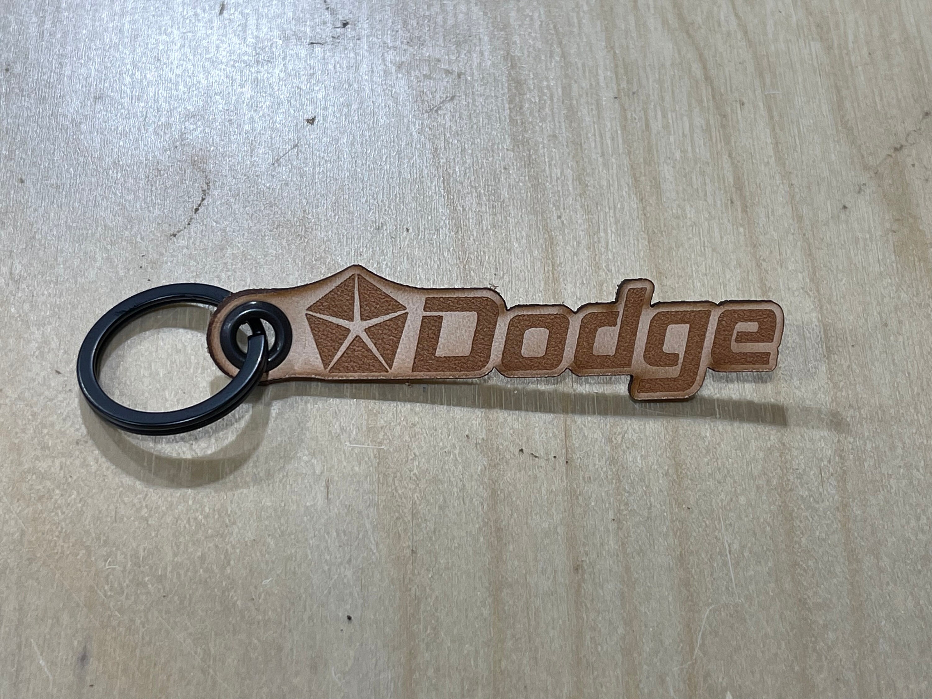 Vintage Dodge Logo Leather Keychain Etsy