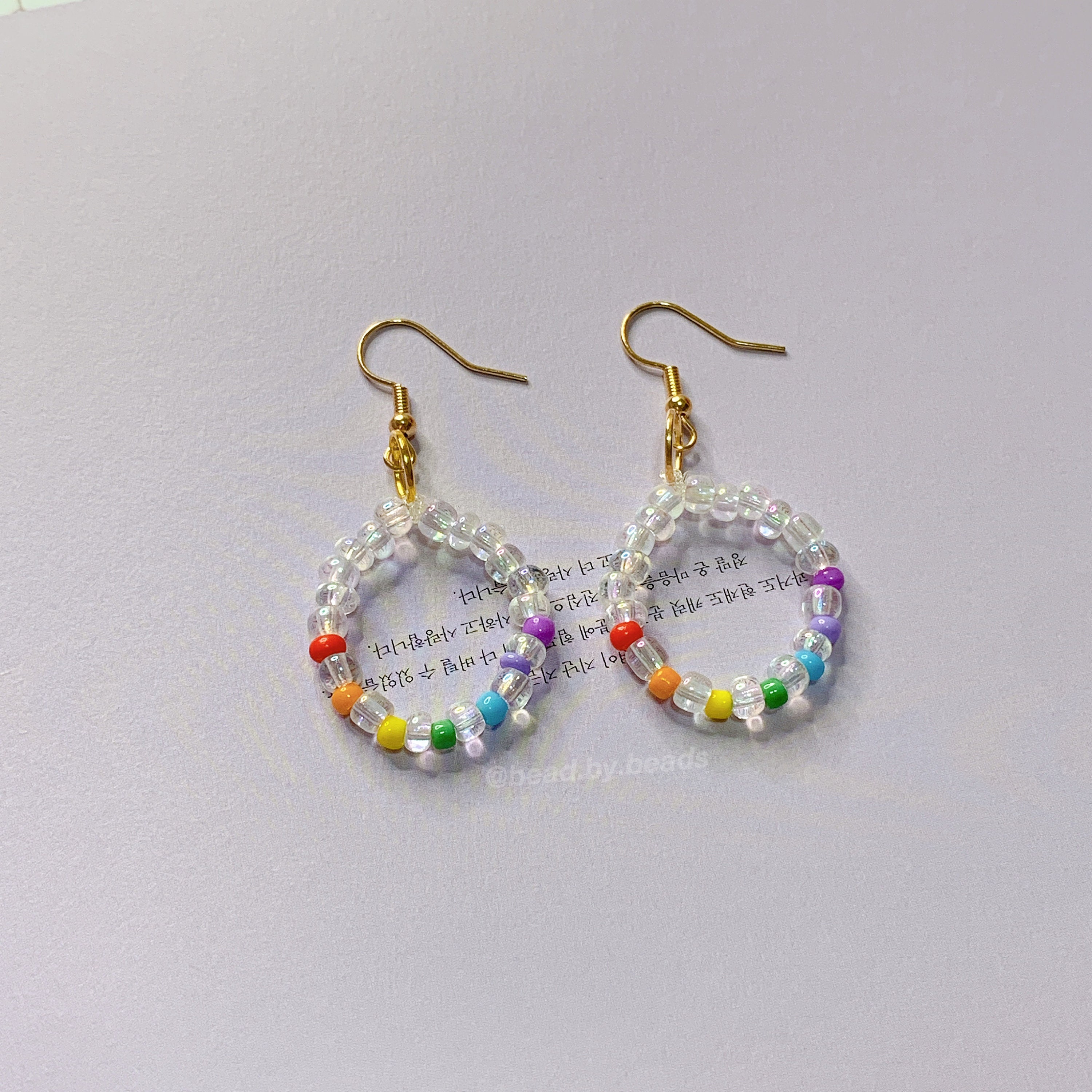 Handmade beaded dangling earrings Etsy