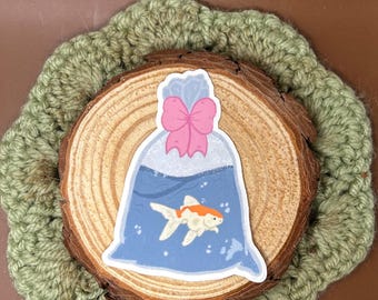 Goldfish Sticker | Cute Hand-Made Fish Art