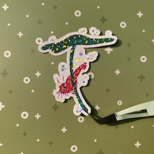Cherry Shrimp holographic Sticker | cute shrimp sticker, aquarium stickers, shrimp art