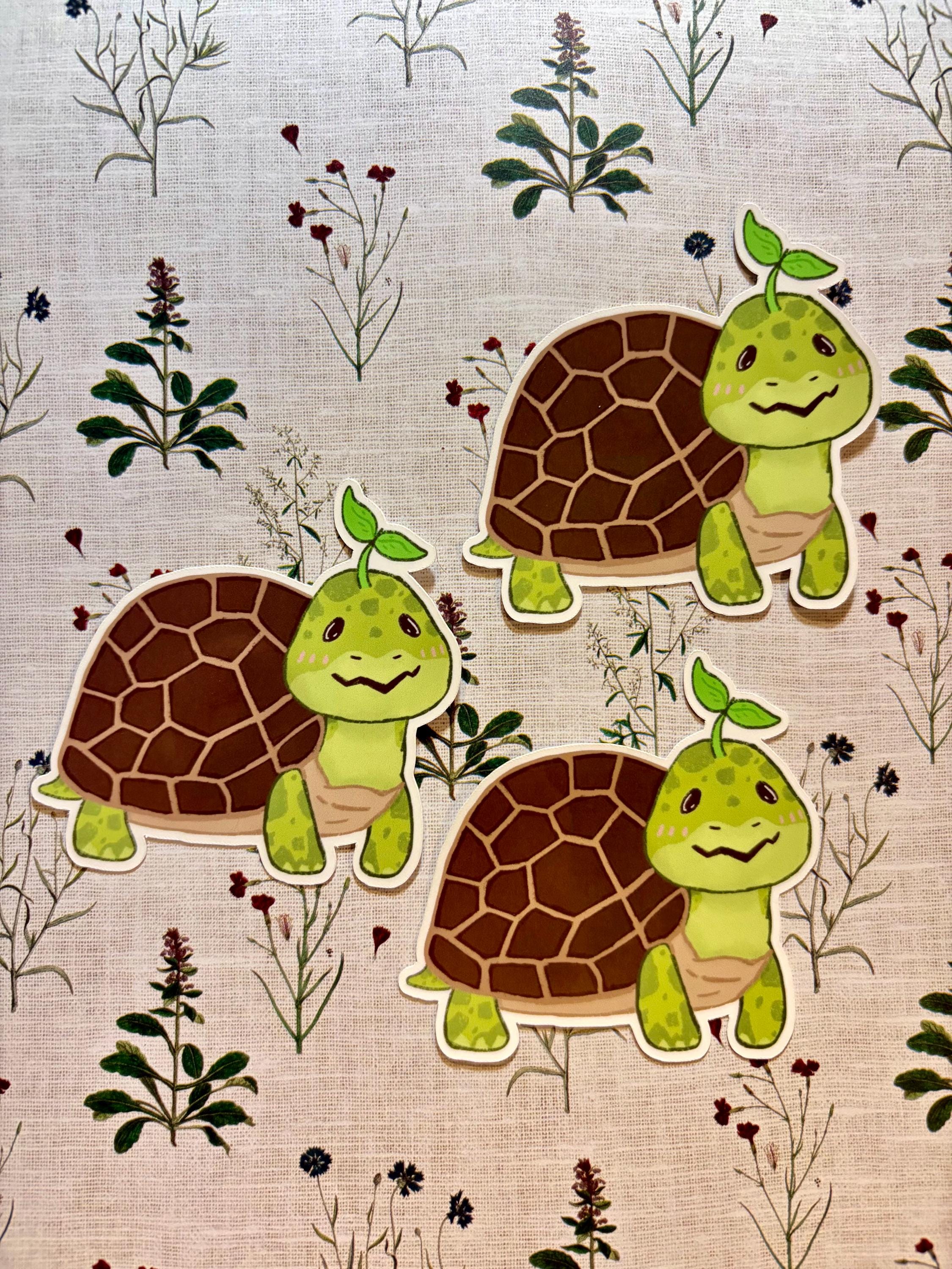 Tortoise Sticker | Cute Turtle Sticker, Turtle Stickers - Etsy