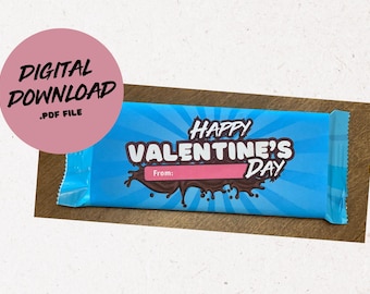 Mr. Beast Feastables Valentine’s Day Printable Cards Instant Download for 2.1 oz chocolate bars