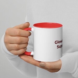Taza de café &quot;Brillante es mi superpoder&quot;, color rojo
