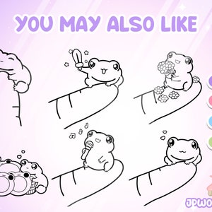 Little Frog Hugging Flowers Clipart / Cute Vector / Froggy Illustration ...