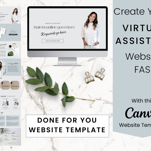 Canva Website for Virtual Assistants Virtual Assistant - Etsy