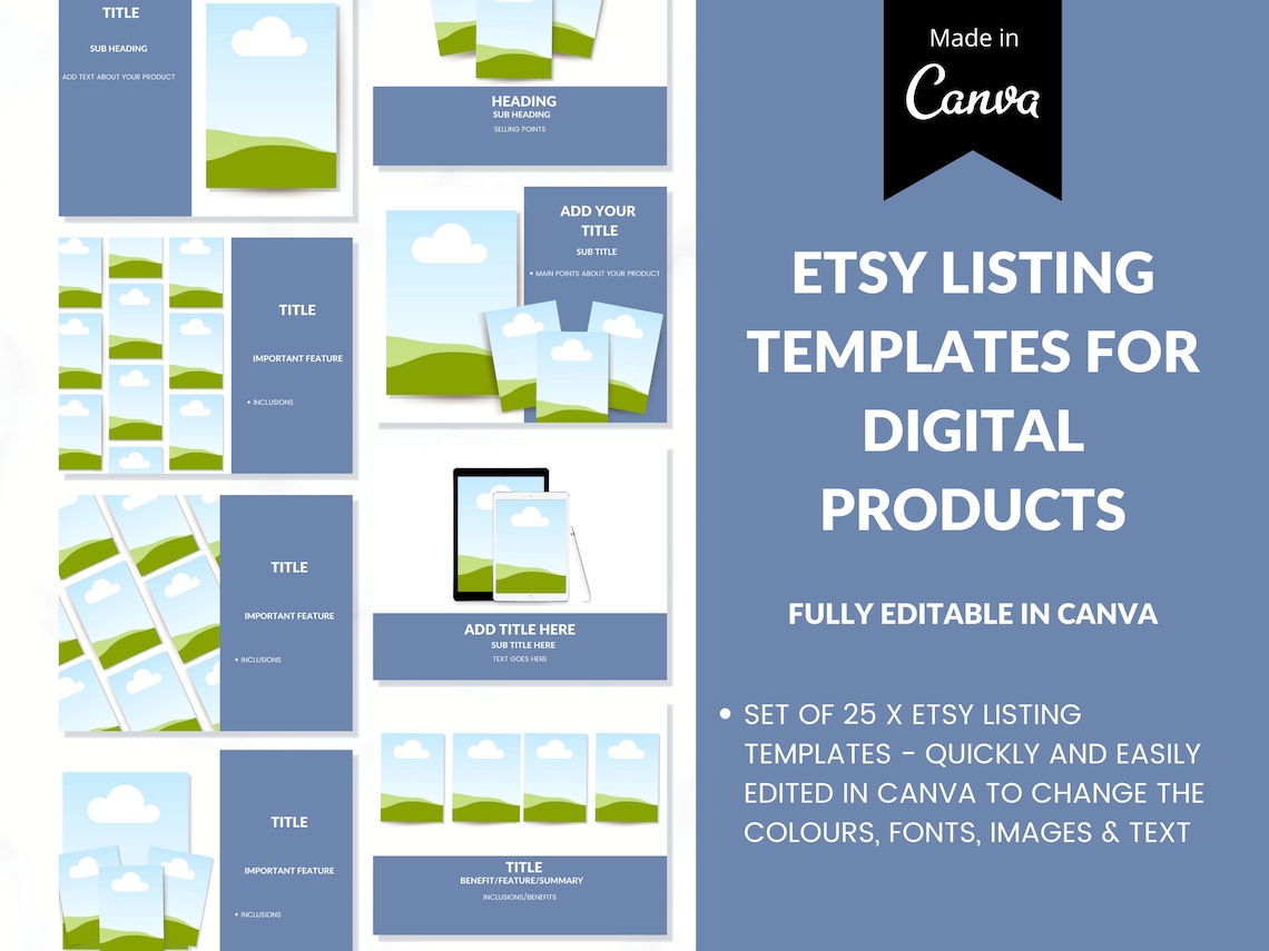 25 Canva Etsy MockUp Templates bundle for Creating Store Etsy 25 Canva Etsy MockUp Templates bundle for Creating Store Etsy