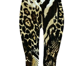 Animal Print Leggings: Milk Silk Yoga Pants, Festival Clothing