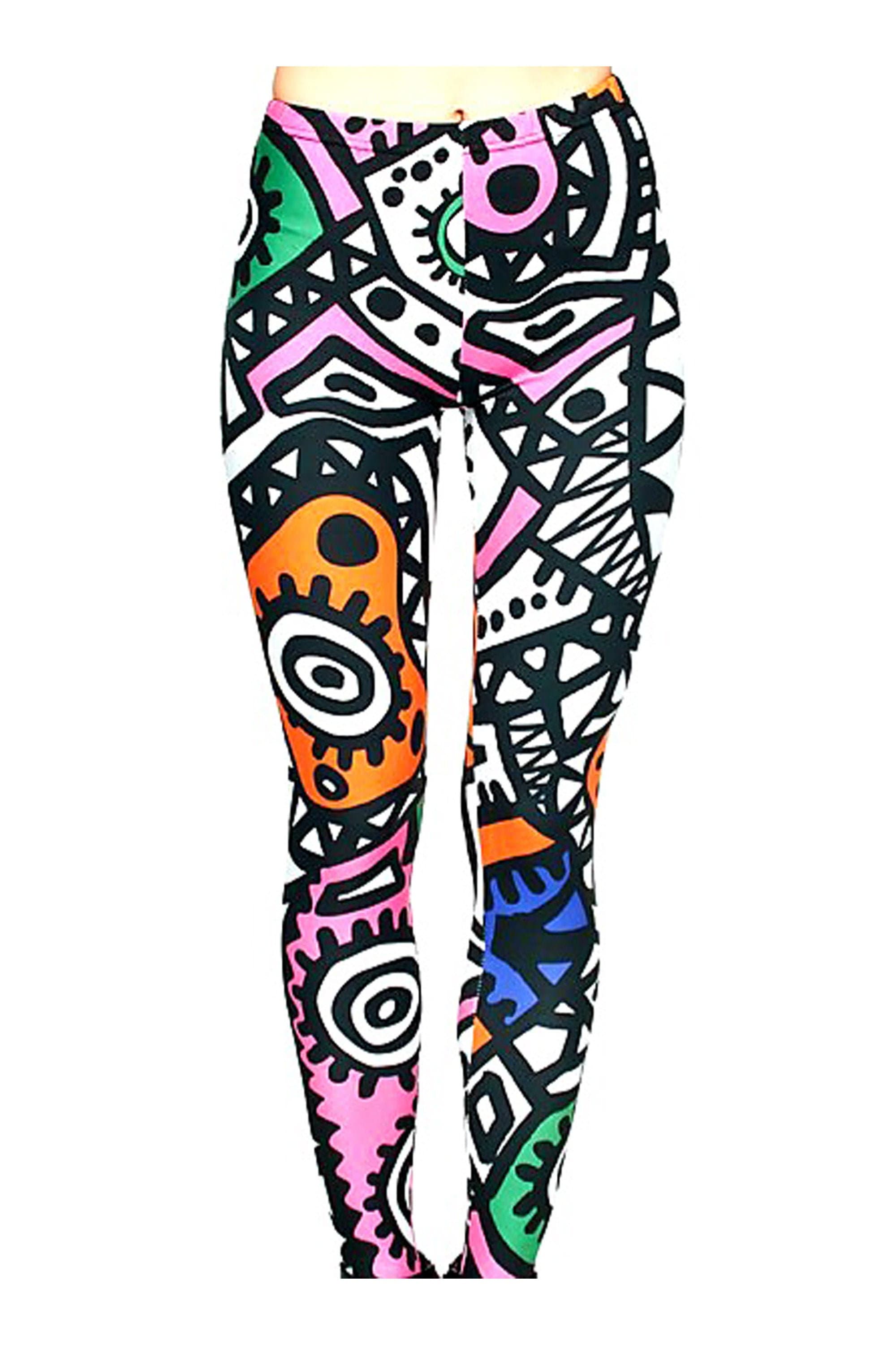 Multicolour Funky Pattern Leggings – Mod Apparel FSJ