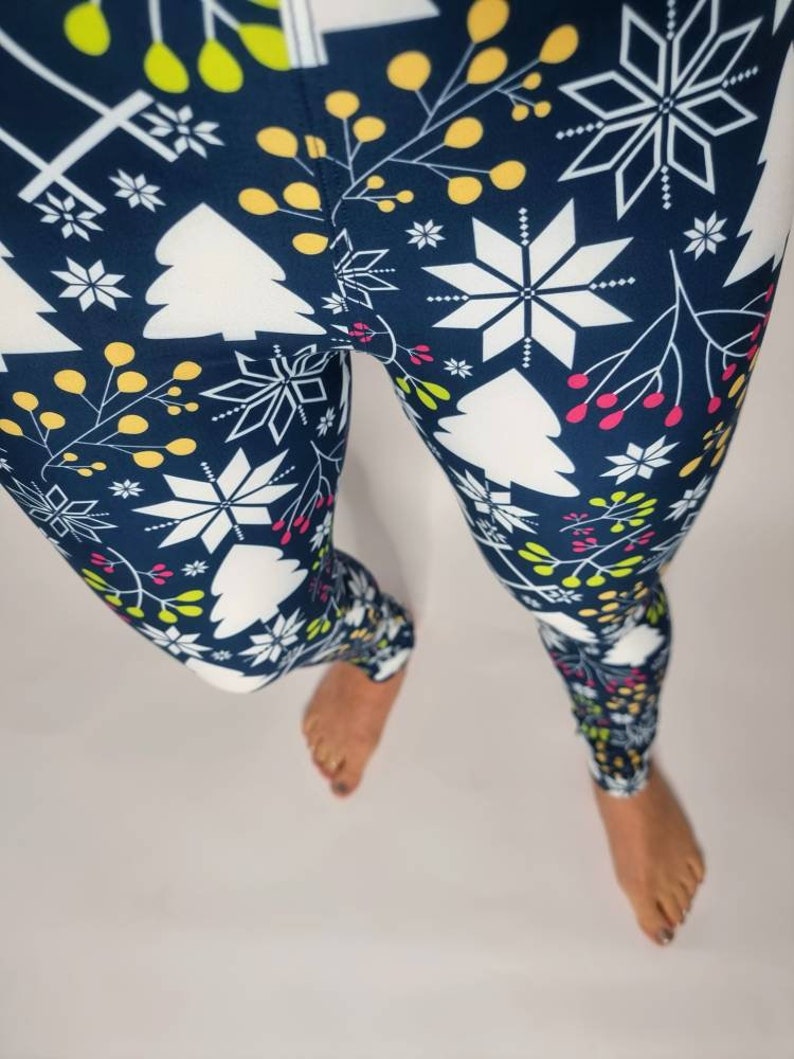 Christmas Winter Leggings, Super Soft Milk Silk Leggings, Beautiful Christmas Kids & Mum Matching Yoga Leggings image 2