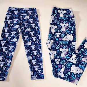 Koala Print Leggings: Matching Mum & Kids Yoga Style