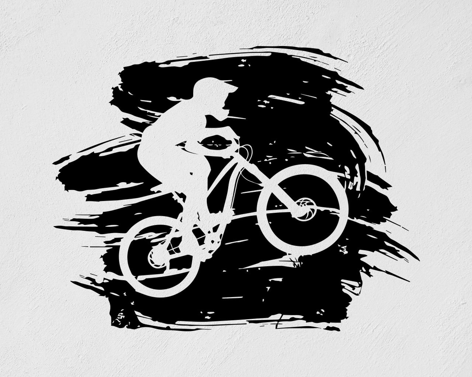 Mountain Bike An Extreme Sport Wall Sticker Vinyl Decal Mural Etsy