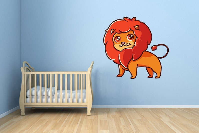 Wild Animal Mural Vinyl Wall Decals Sticker Kids Baby Nursery Room DecoYJdn