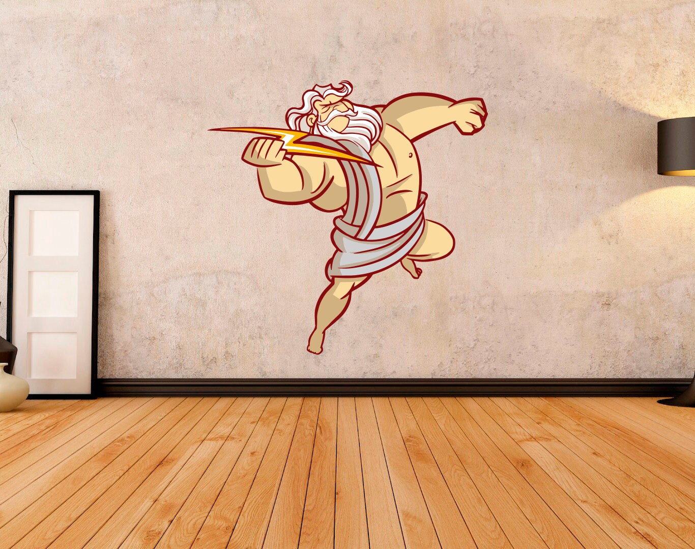 Zeus Ancient Greek Mythology Wall Sticker Vinyl Decal Mural Etsy
