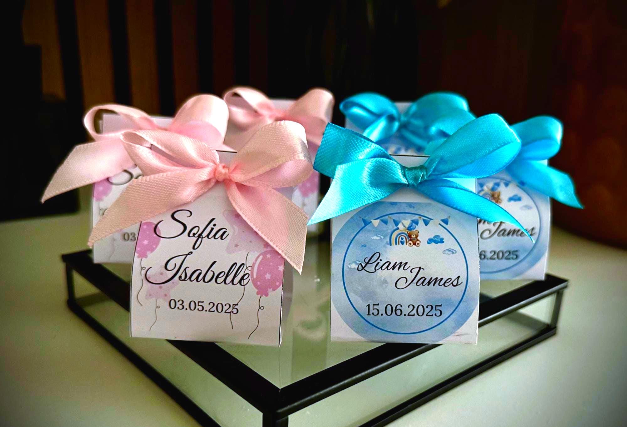 Personalized Baptism Candle Favors  – Soy Wax  – Baby Christening Gift - Mini Bubble Candle - Guest Gifts - Personalized Candle - Handmade